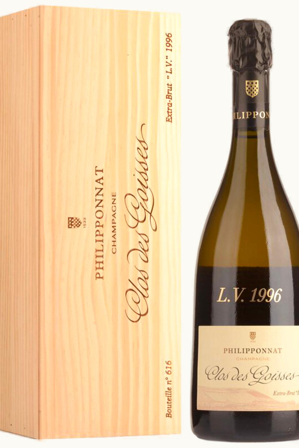 Champagne Philipponnat Clos de Goiss L V Extra Brut Champagne France, 1996