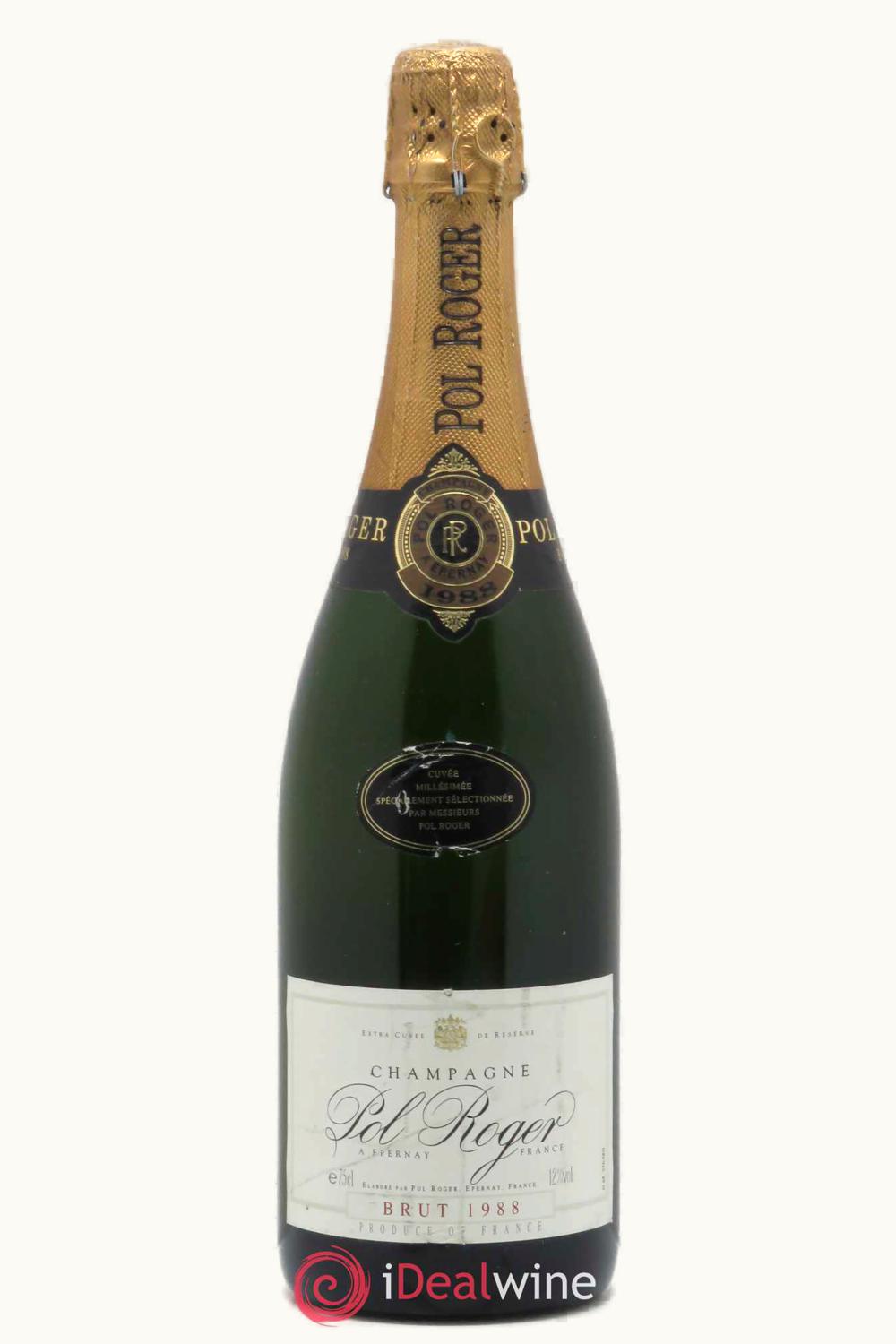 Pol Roger Vintage Brut Champagne France, 1988