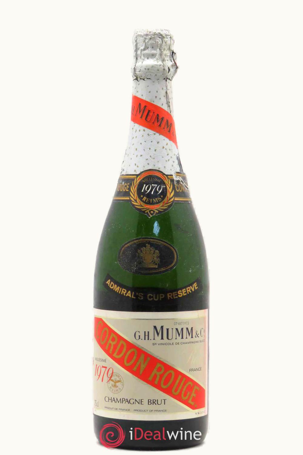 G.H. Mumm G.H. Mumm Cordon Rouge Millésimé Champagne France, 1979