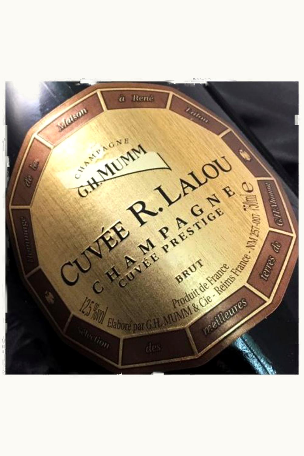 G.H. Mumm G.H. Mumm Cuvée R. Lalou Prestige Brut Millésimé Champagne France, 1973