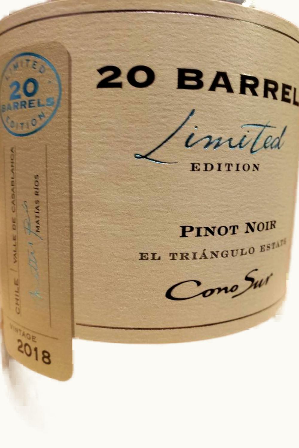 Cono Sur Cono Sur Twenty Barrel Limited Edition Pinot Noir Casablanca Valley Chile, 2018