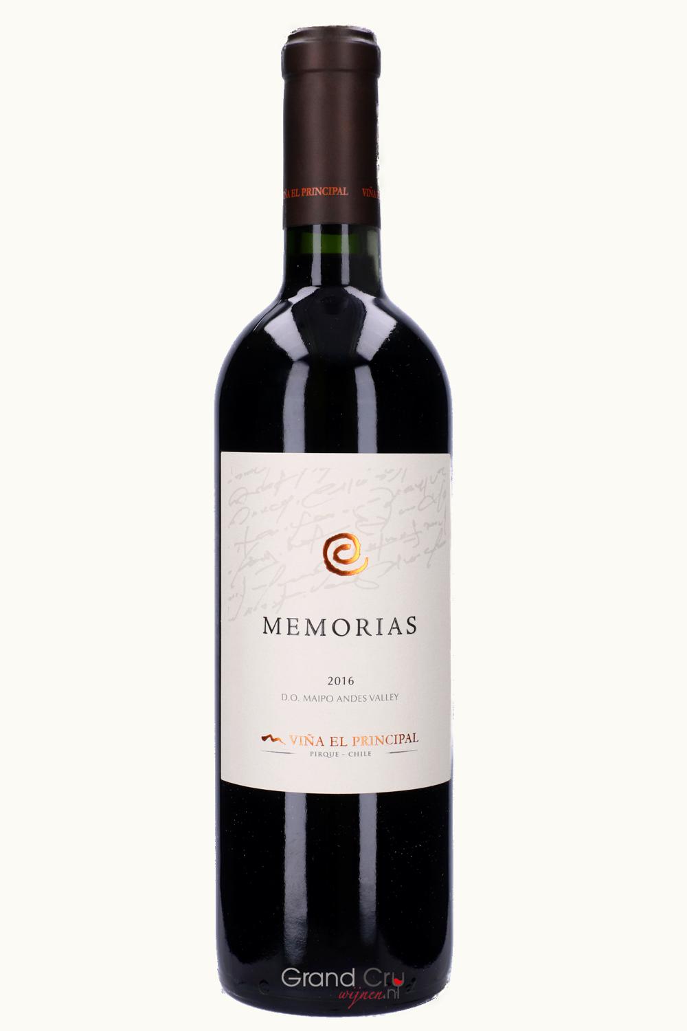 VIña El Principal Viña El Principal Memorias Maipo Valley Chile, 2018