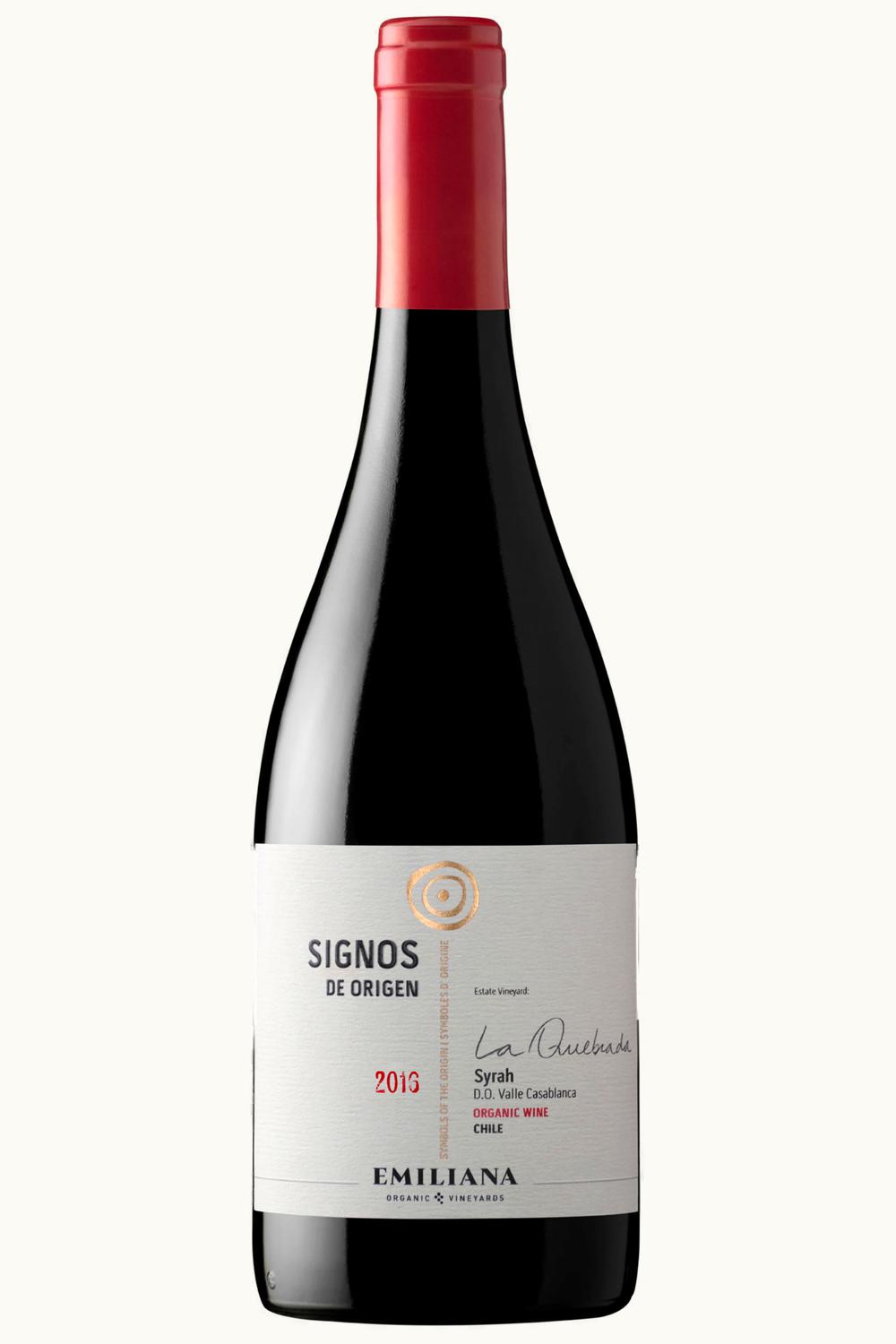 Emiliana Signos de Origin La Quebrada Syrah Casa Blanca Valley Chile, 2016