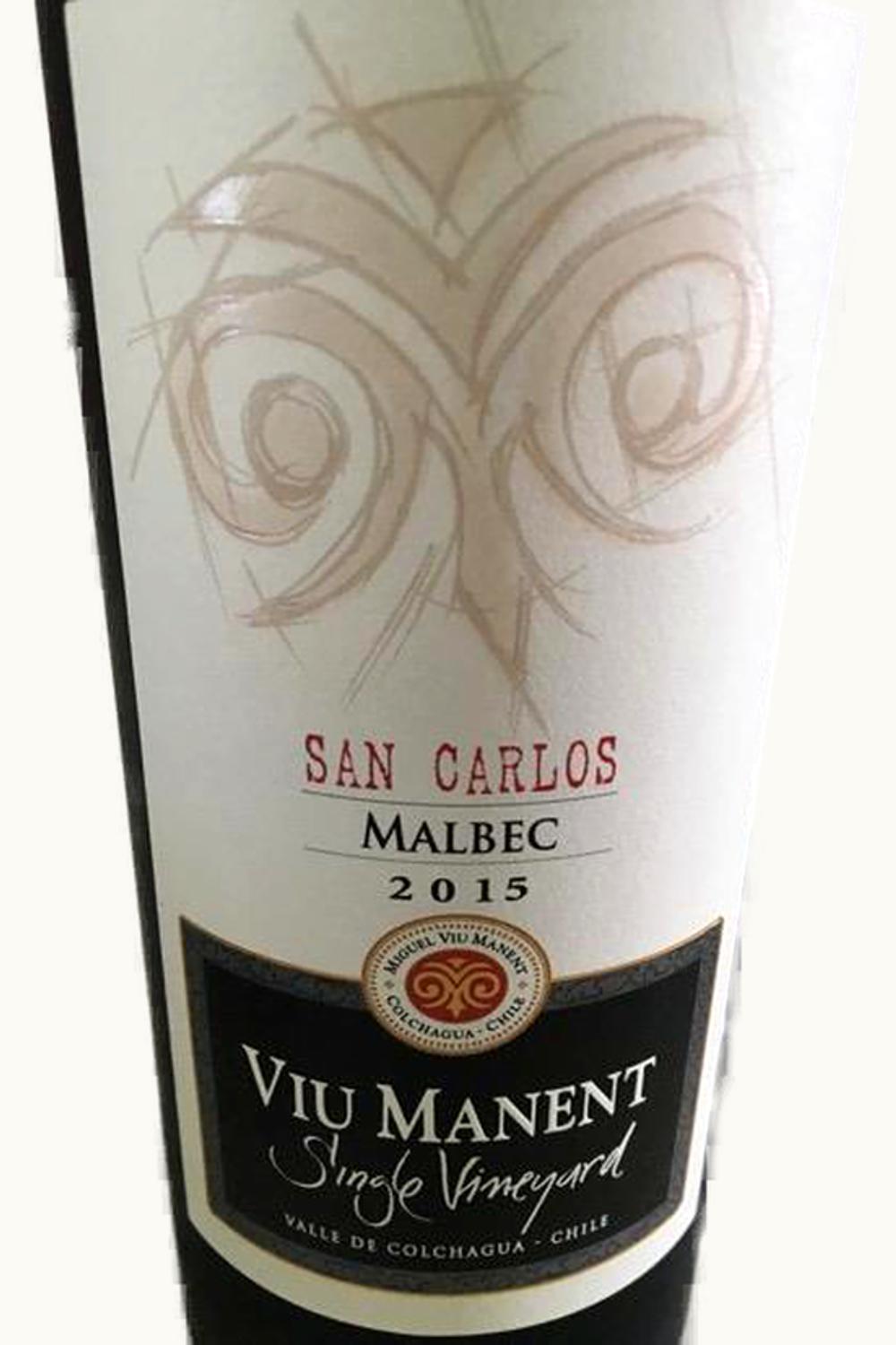 VIu Manent VIu Manent Single Vineyard San Carlos Estate Malbec Colchagua Valley Chile, 2015