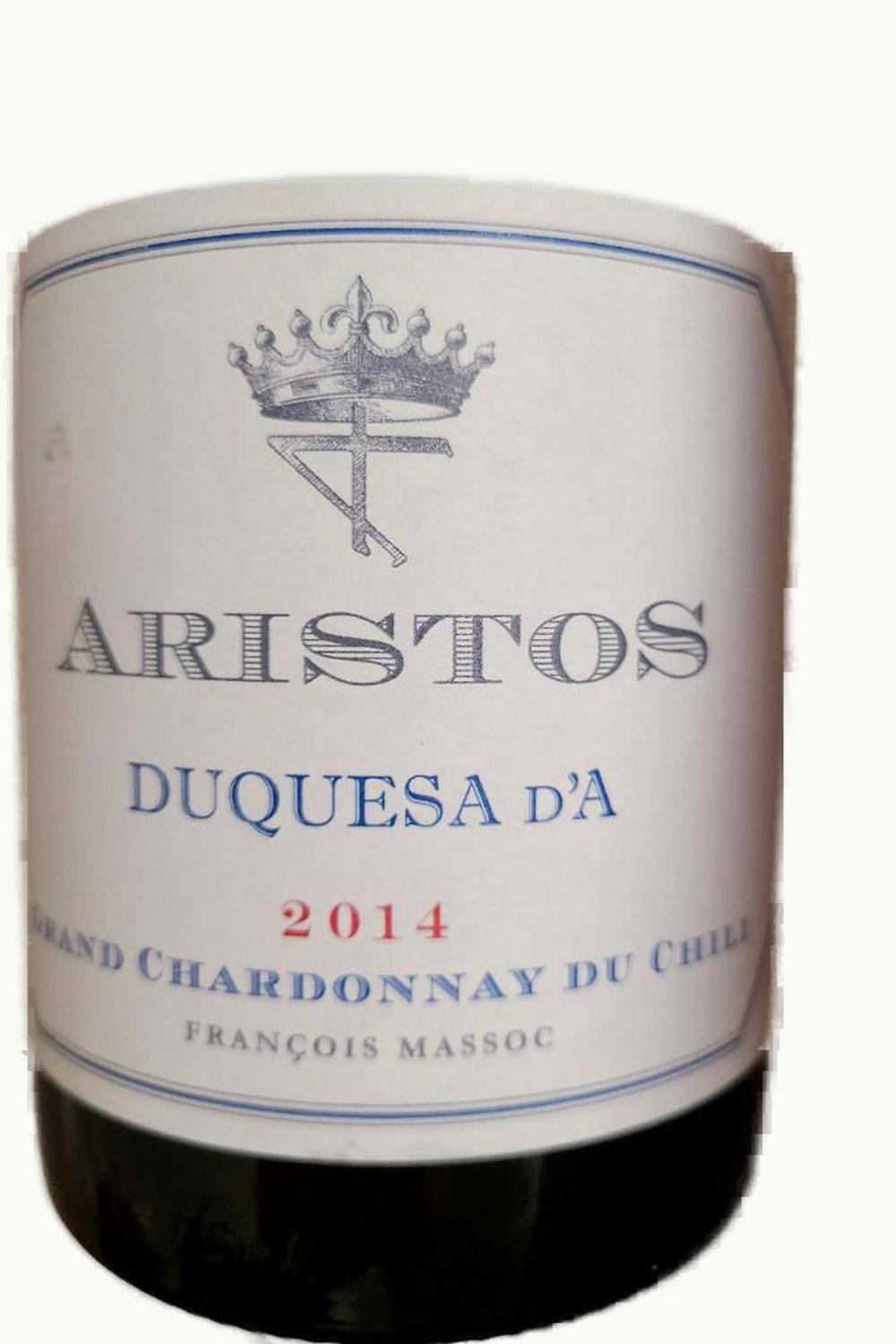 Aristos Duquesa d'A Grand Chardonnay Cachapoal Valley Chile, 2014