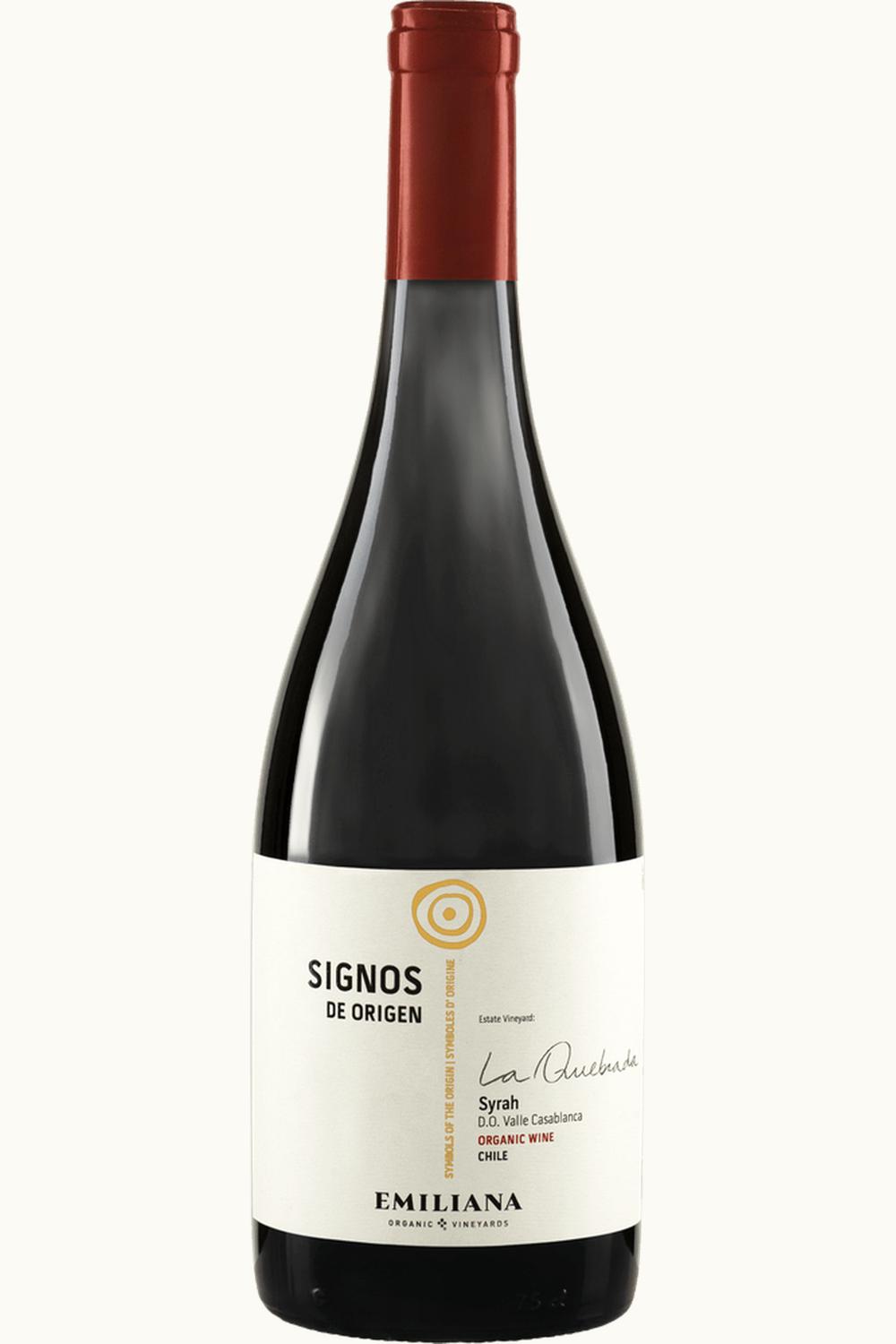 Emiliana Signos de Origin La Quebrada Syrah Casa Blanca Valley Chile, 2014