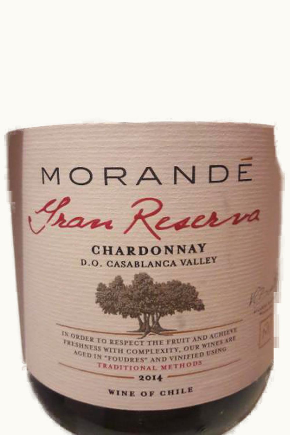 Morande Grand Reserve Chardonnay Casa Blanca Valley Chile, 2014