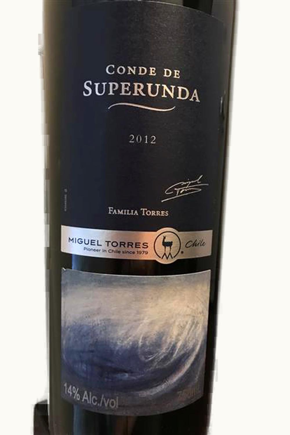 Miguel Torres Conde de Superunda Curico Valley Chile, 2012