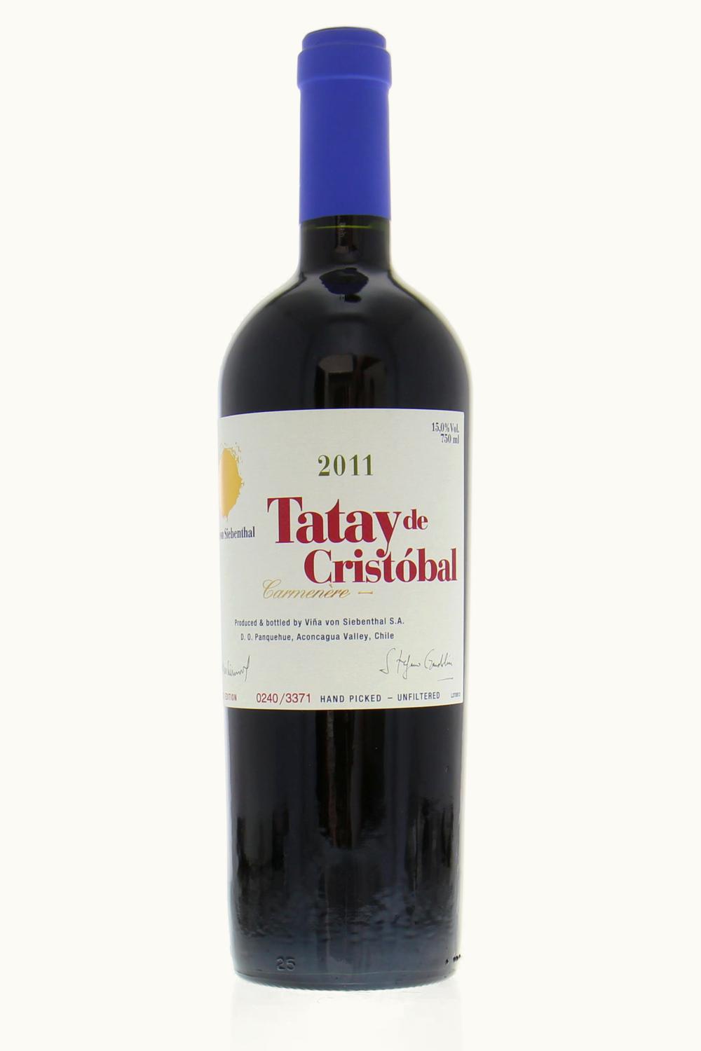 VIña Siebenthal Viña Siebenthal Tatay de Cristobal Carmenere Aconcagua Valley Chile, 2011