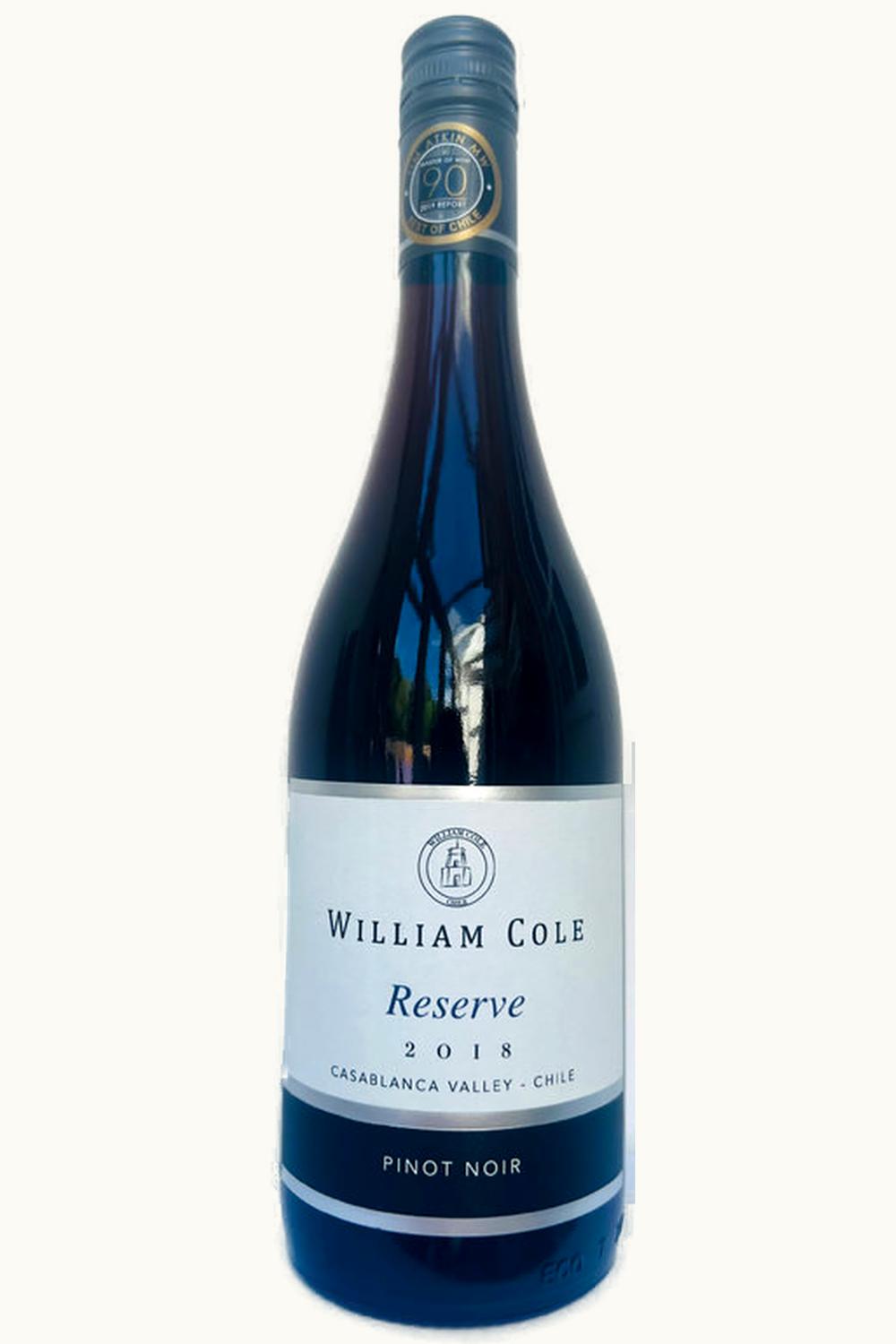 William Cole Columbine Special Reserve Pinot Noir Casa Blanca Valley Chile, 2010