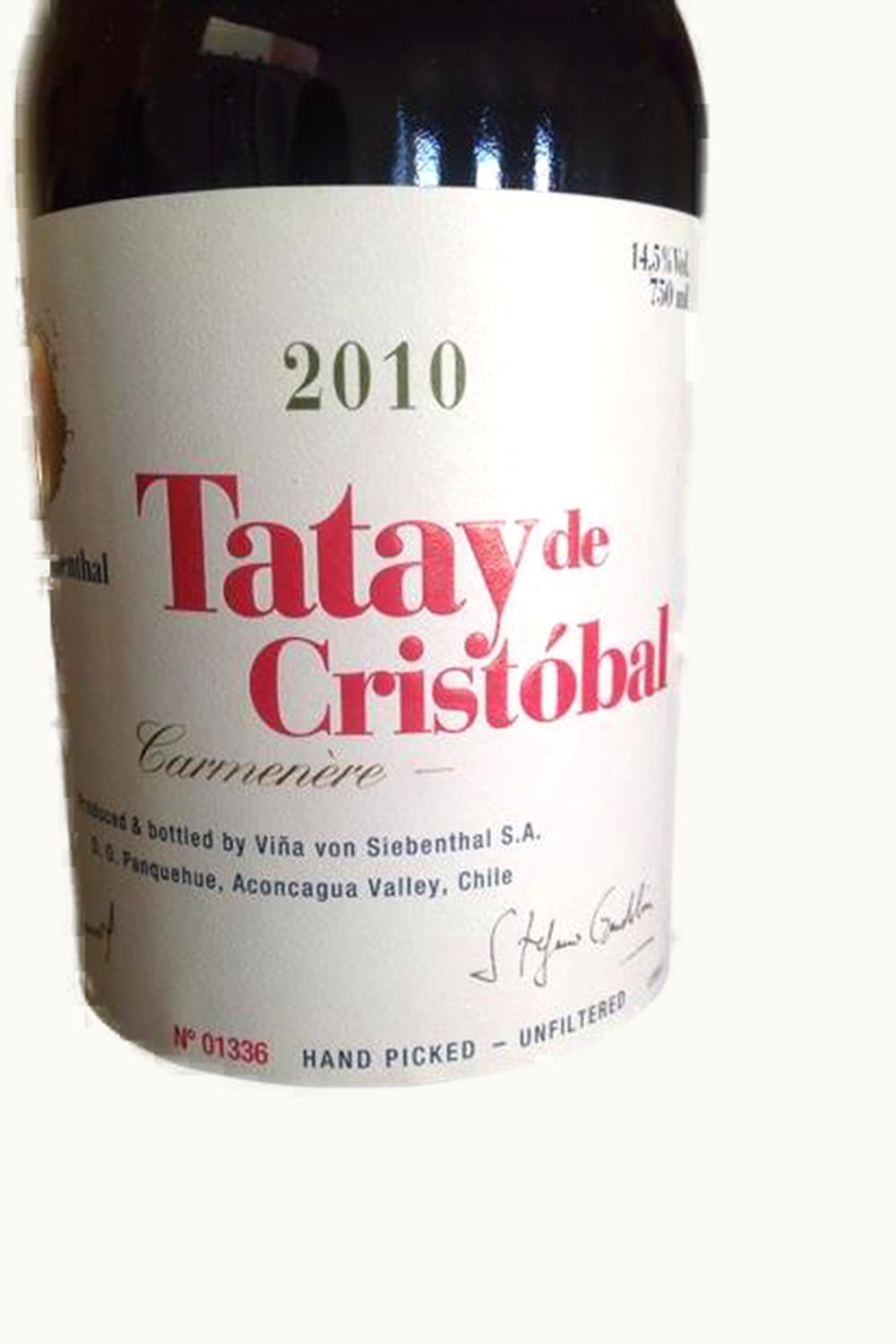 VIña Siebenthal Viña Siebenthal Tatay de Cristobal Carmenere Aconcagua Valley Chile, 2009