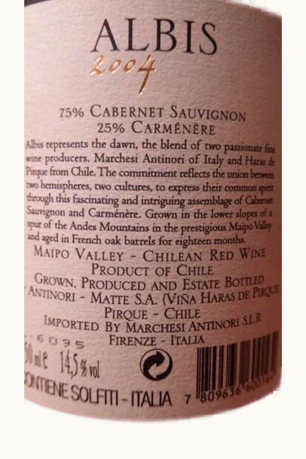 VIña Haras de Pirque Viña Haras de Pirque Albis Cabernet Sauvignon Carmenere, 2004