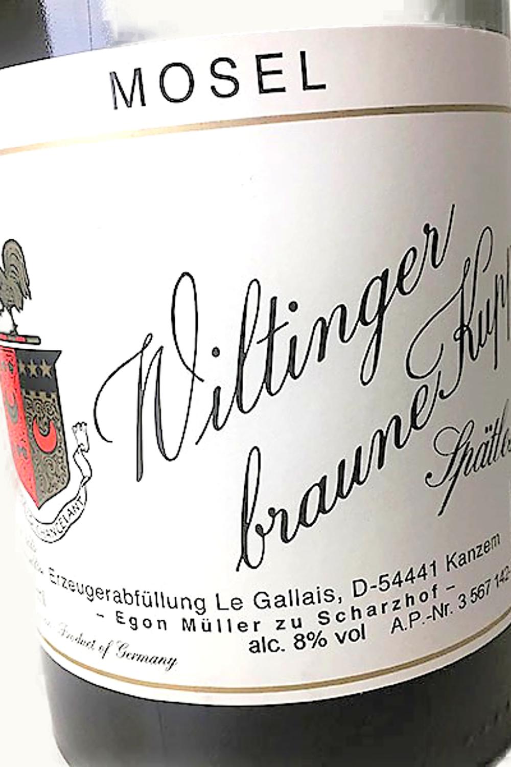 Egon Müller Egon Müller Le Gallais Braun Kupp Riesling Spätlese, 2021