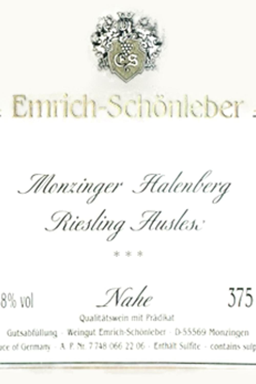 Emrich Schönleber Emrich Schönleber Monzinger Halenberg Riesling Auslese Nahe, 2013