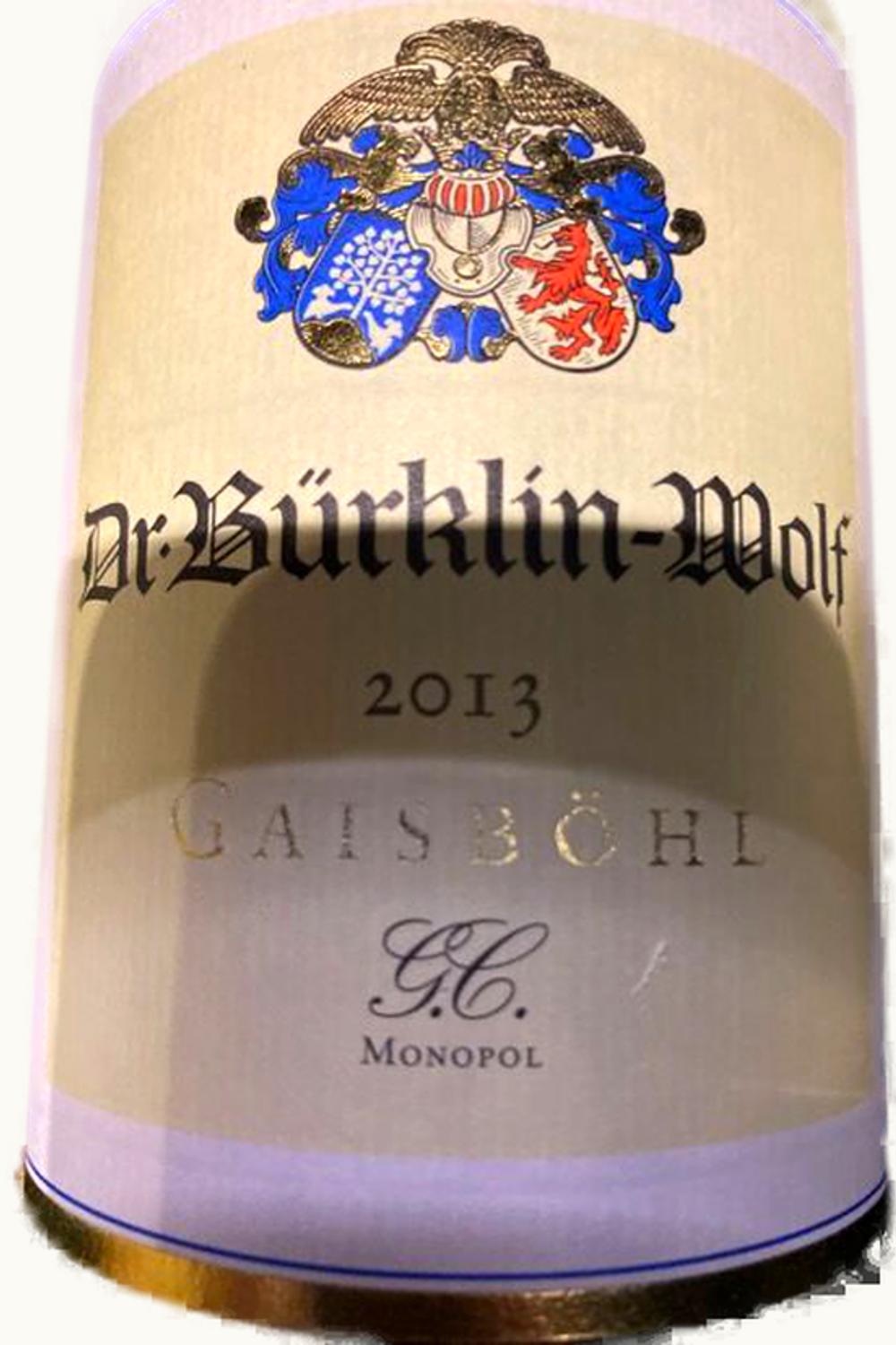 Dr. Bürklin-Wolf Dr. Bürklin-Wolf Gaisböhl G.C. Riesling Ruppertsberg Pfalz, 2013