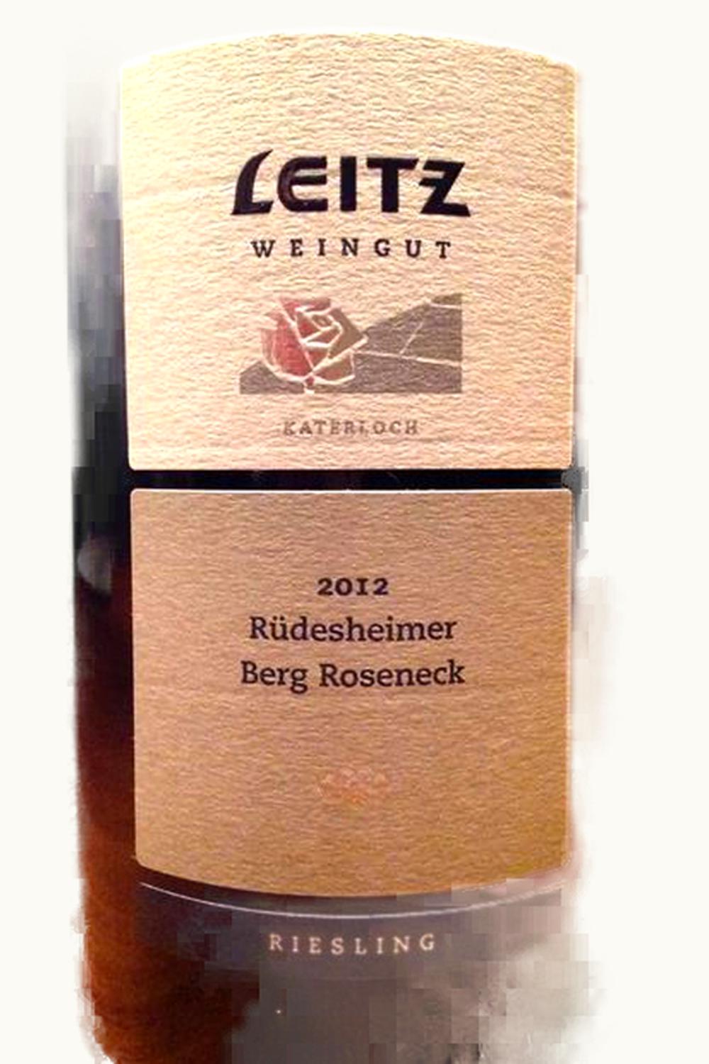 Leitz Leitz Berg Roseneck Katerloch Riesling Großes Gewächs Rüdesheim Rheingau Germany, 2012