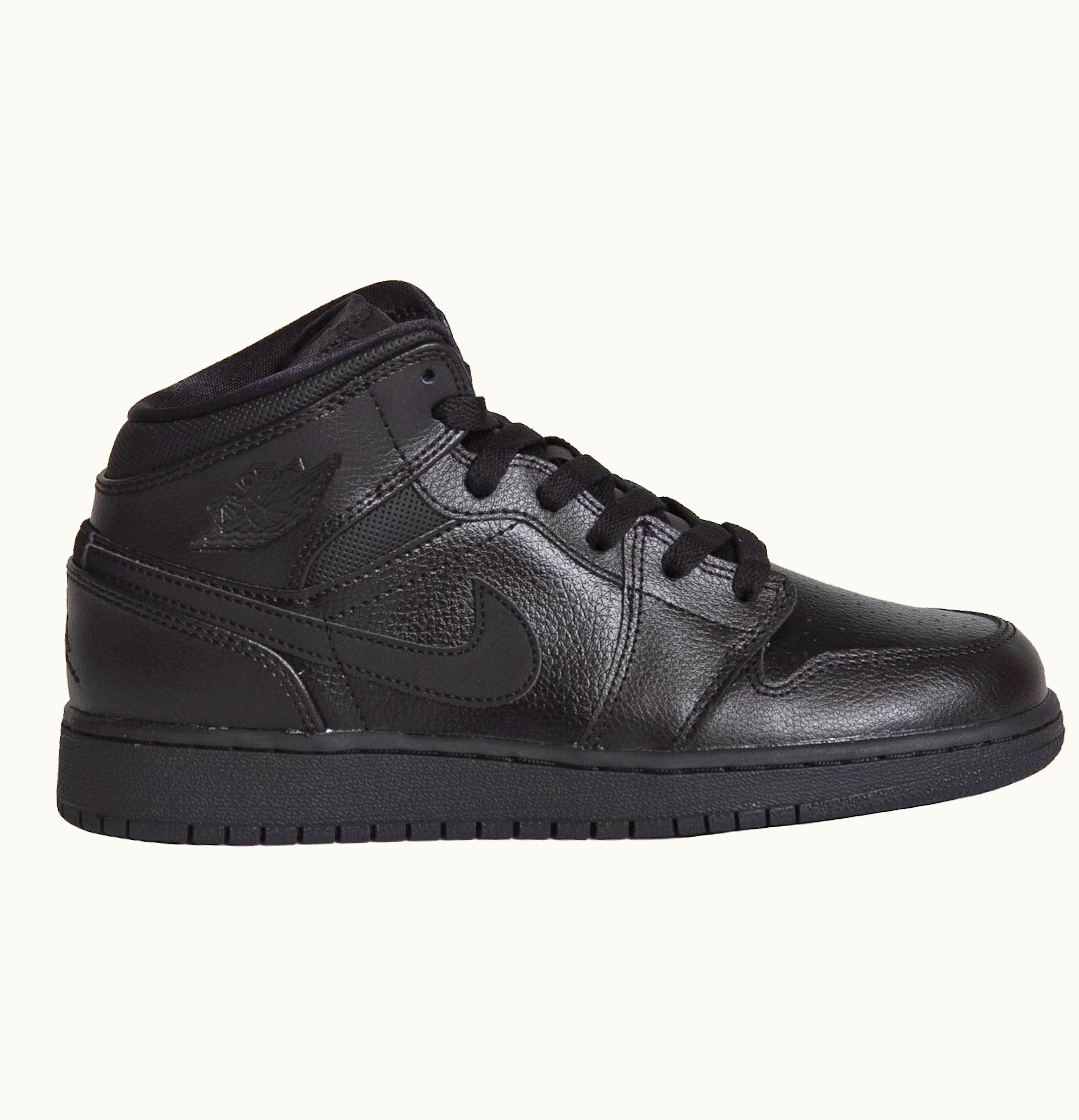 Jordan Air Jordan 1 Mid Triple Black 2015 GS