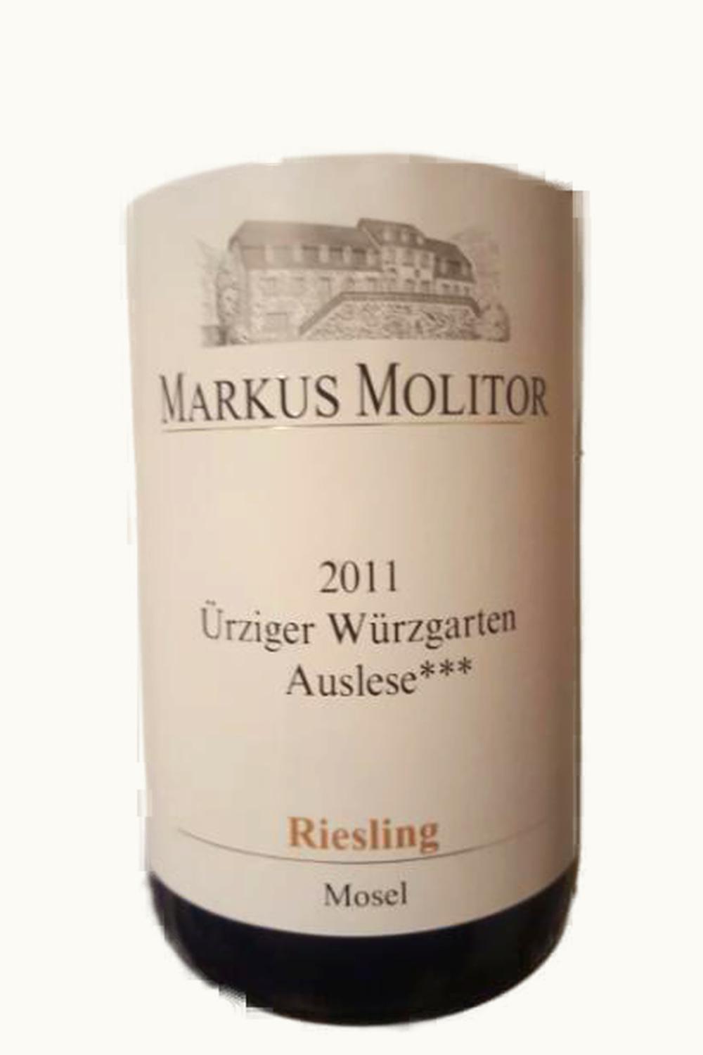 Markus Molitor Markus Molitor Ürziger Würzgarten Riesling Auslese Urzig Mosel Germany, 2011