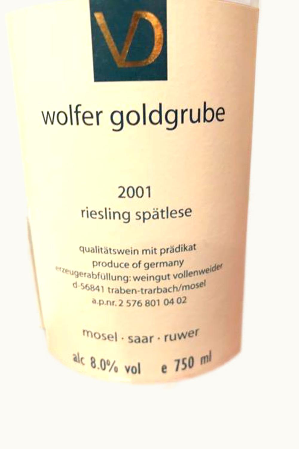 Daniel Vollenweider Daniel Vollenweider Wöllfer Goldgrube Riesling Spätlese Mosel Germany, 2010