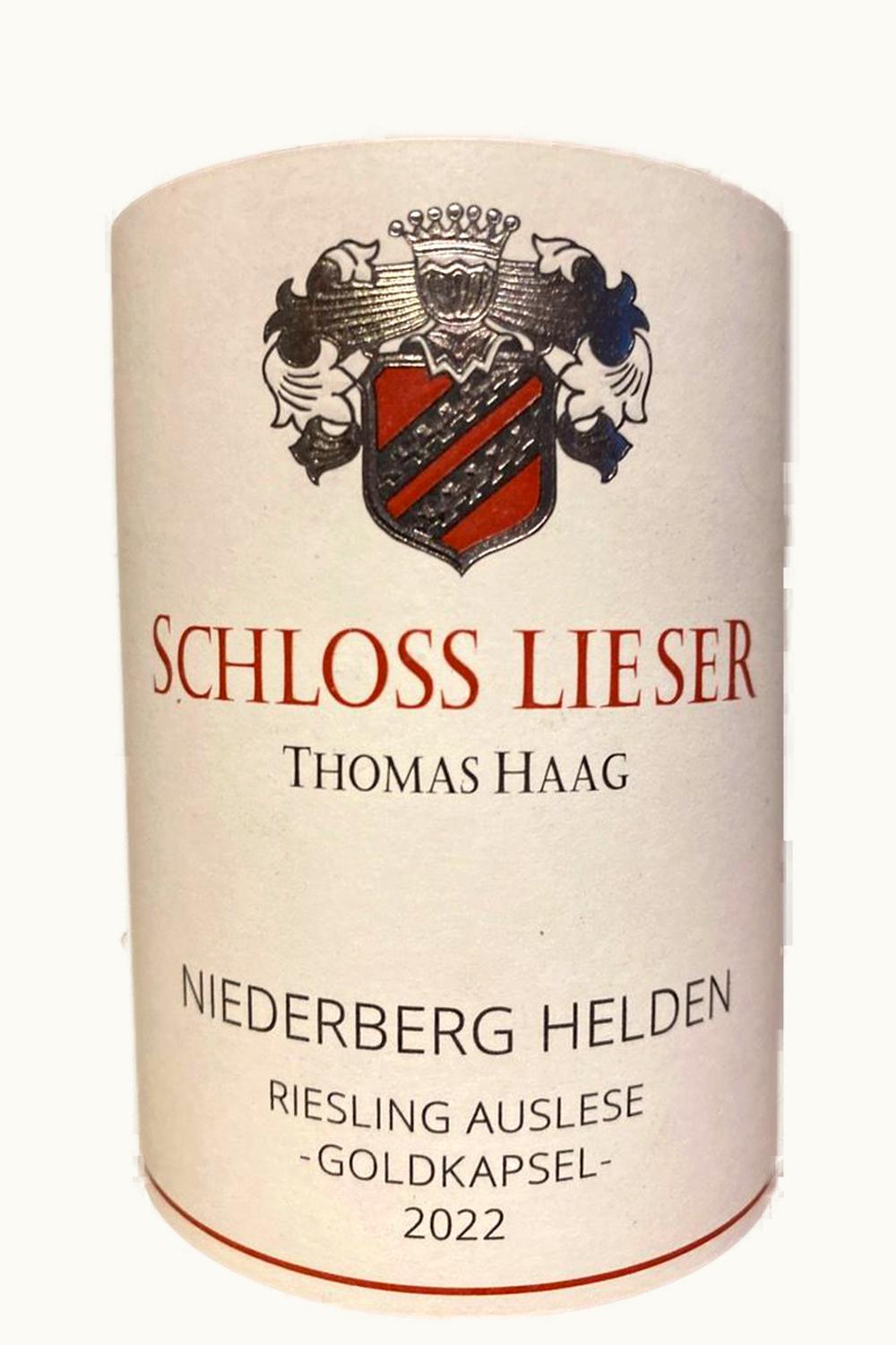 Schloss Lieser Schloss Lieser Thomas Haag Niederberg Helden Riesling Auslese Gold Cap Bernkasteler Mosel Germany, 2010