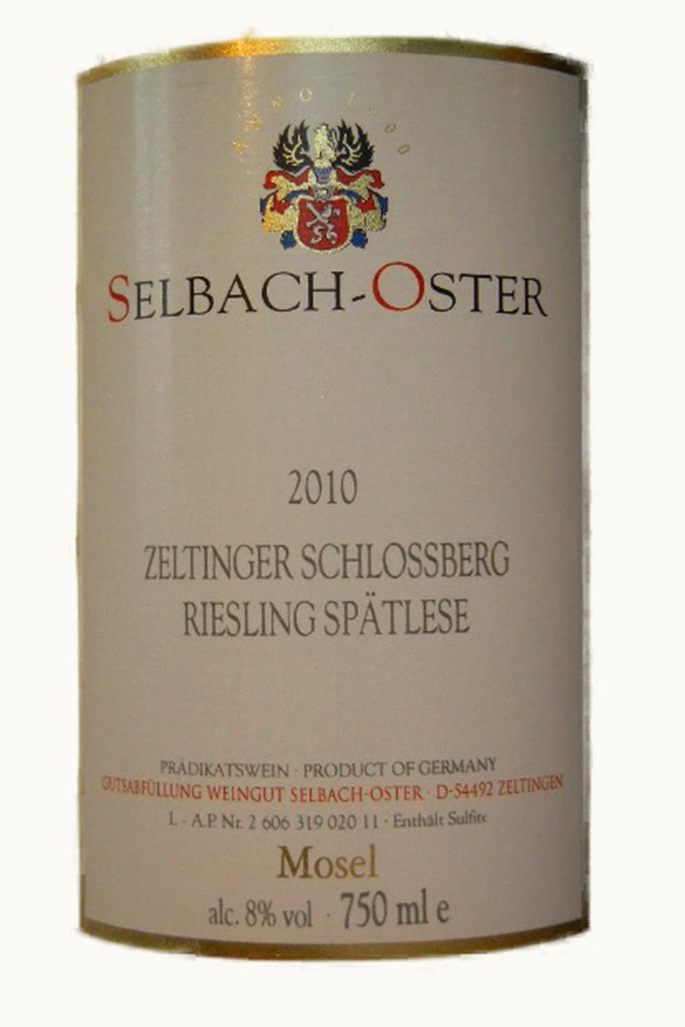 Selbach-Oster Selbach-Oster Zeltinger Schlossberg Riesling Spätlese Rachtig Mosel, 2010
