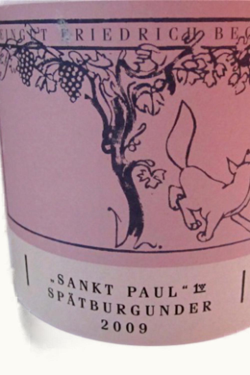 Friedrich Becker Friedrich Becker S.P. St. Paul Spätburgunder Großes Gewächs, 2009