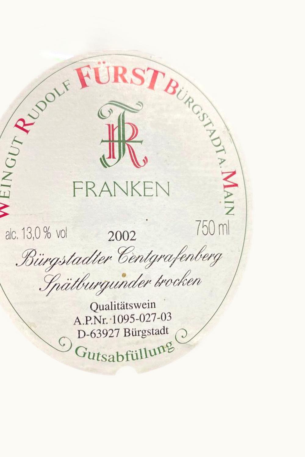 Rudolf Fürst Rudolf Fürst Centgrafenberg Spätburgunder Burgstadter, 2008