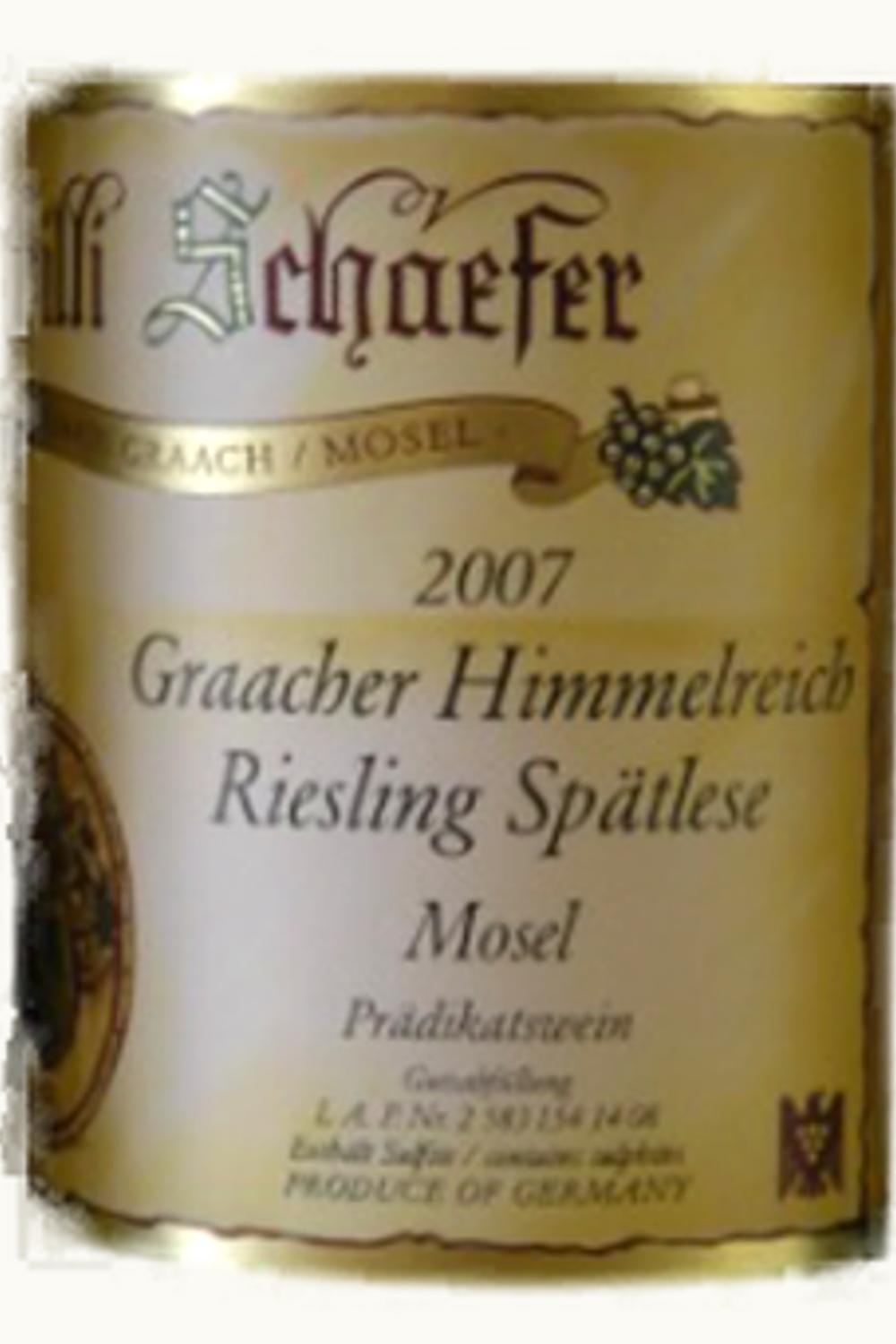 Willi Schaefer Willi Schaefer Himmelreich Riesling Spätlese, 2007