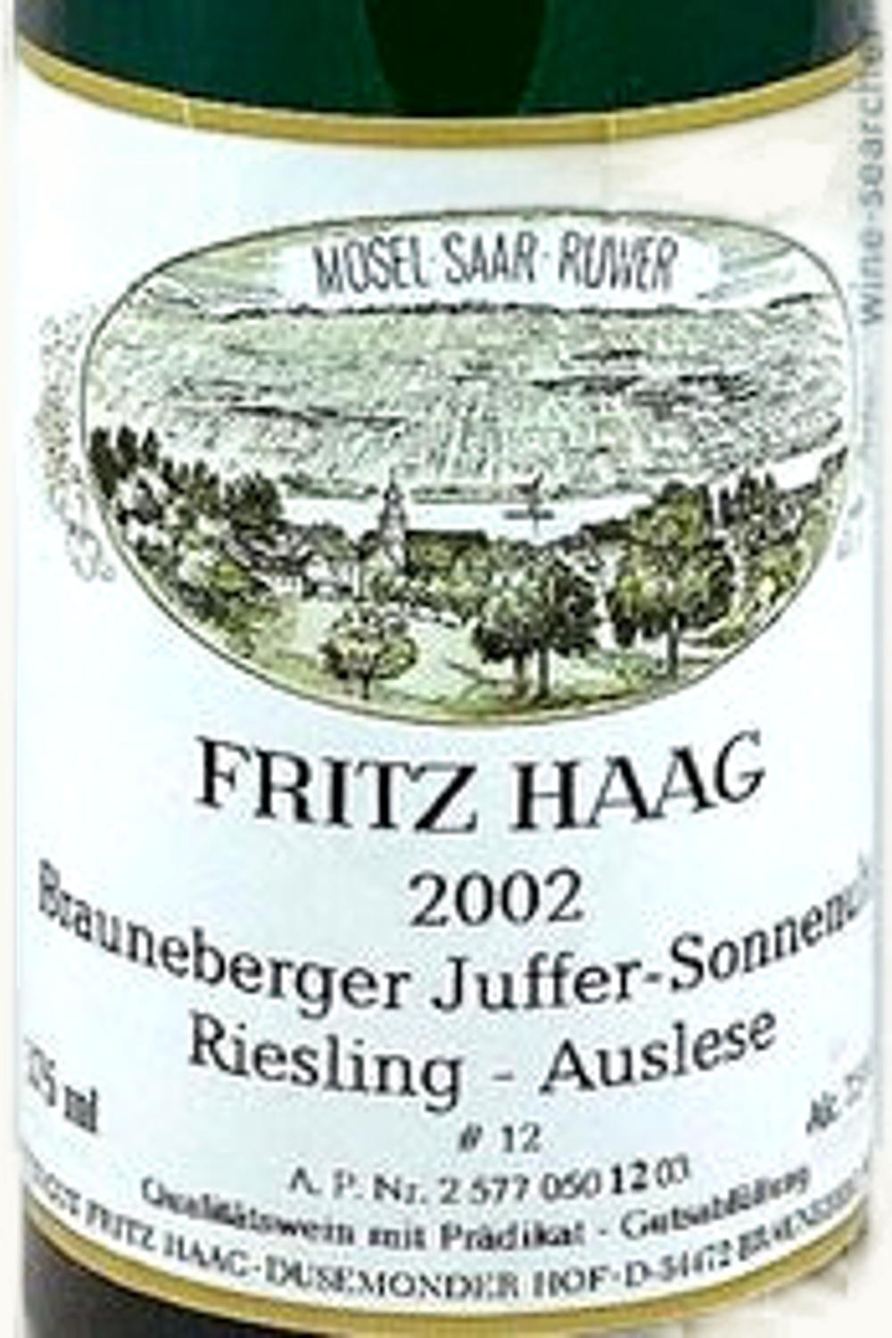 Fritz Haag Fritz Haag Juffer Sonnenuhr Riesling Beerenauslese, 2007