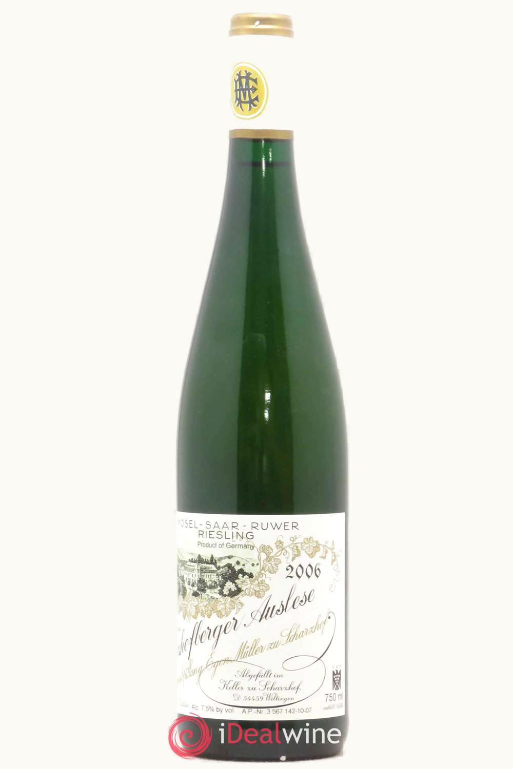 Egon Müller Egon Müller Scharzhofberger Riesling Auslese Gold Cap, 2006 UZ0670967