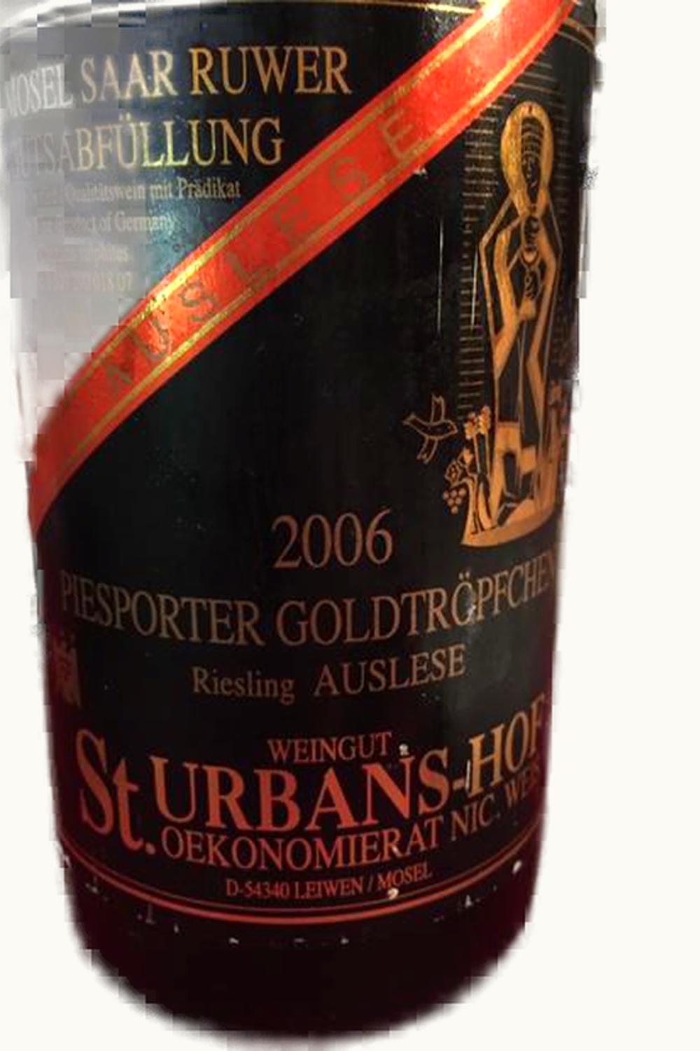 St. Urbans-Hof St. Urbans-Hof Nik Weis Goldtropfchen Riesling Auslese, 2006