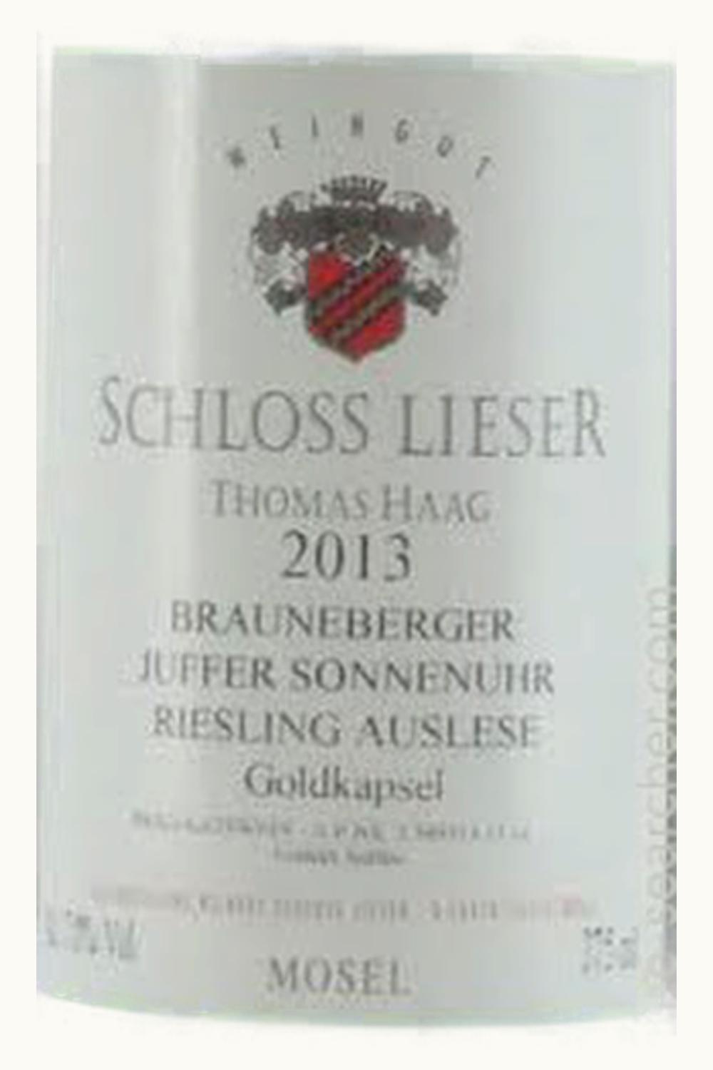 Schloss Lieser Schloss Lieser Thomas Haag Juffer Sonnenuhr Riesling Auslese Gold Cap, 2006