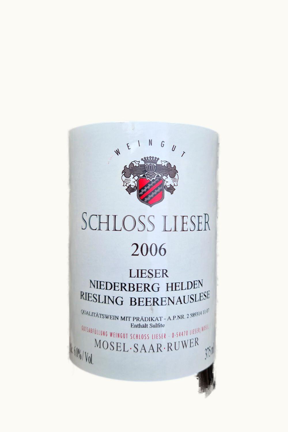 Schloss Lieser Schloss Lieser Thomas Haag Niederberg Helden Riesling TBA, 2006