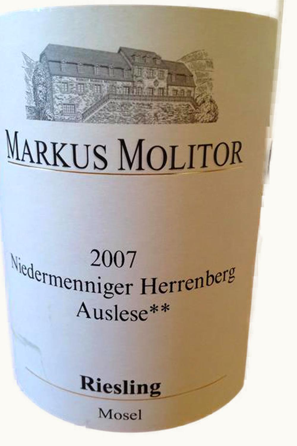 Markus Molitor Markus Molitor Niedermenniger Herrenberg Riesling Auslese, 2006