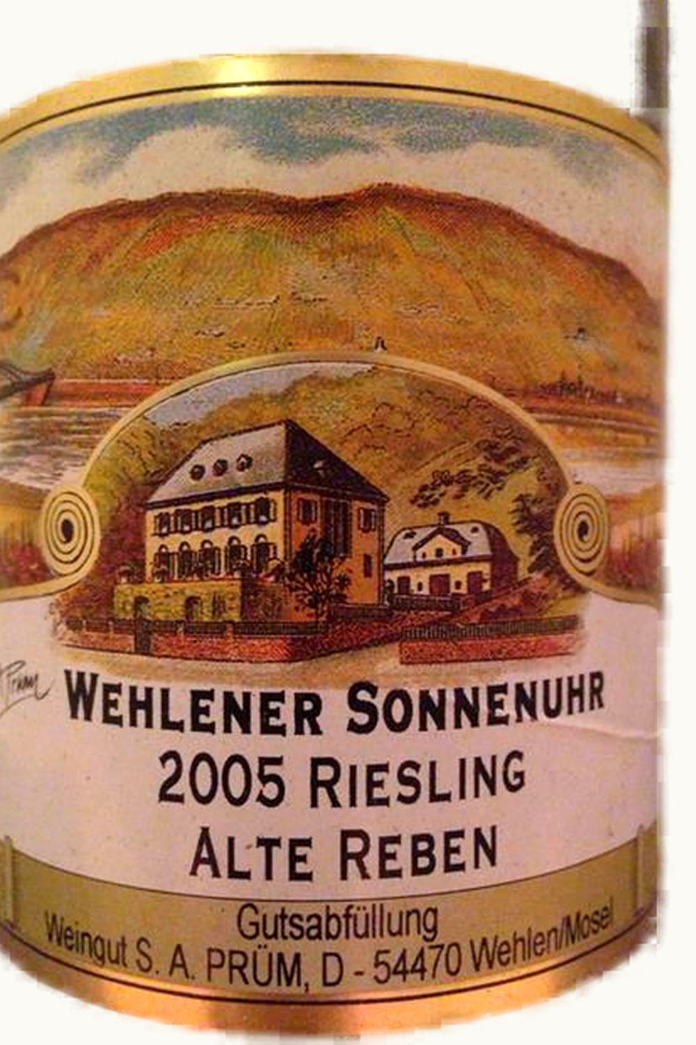S. A. Prüm S. A. Prüm Wehlener Sonnenuhr Alte Reben Riesling Großes Gewächs, 2004