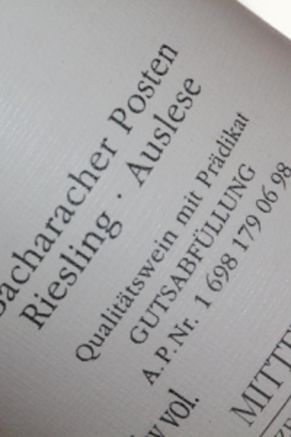 Ratzenberger Ratzenberger Bacharacher Wolfshöhle Riesling Auslese, 2004