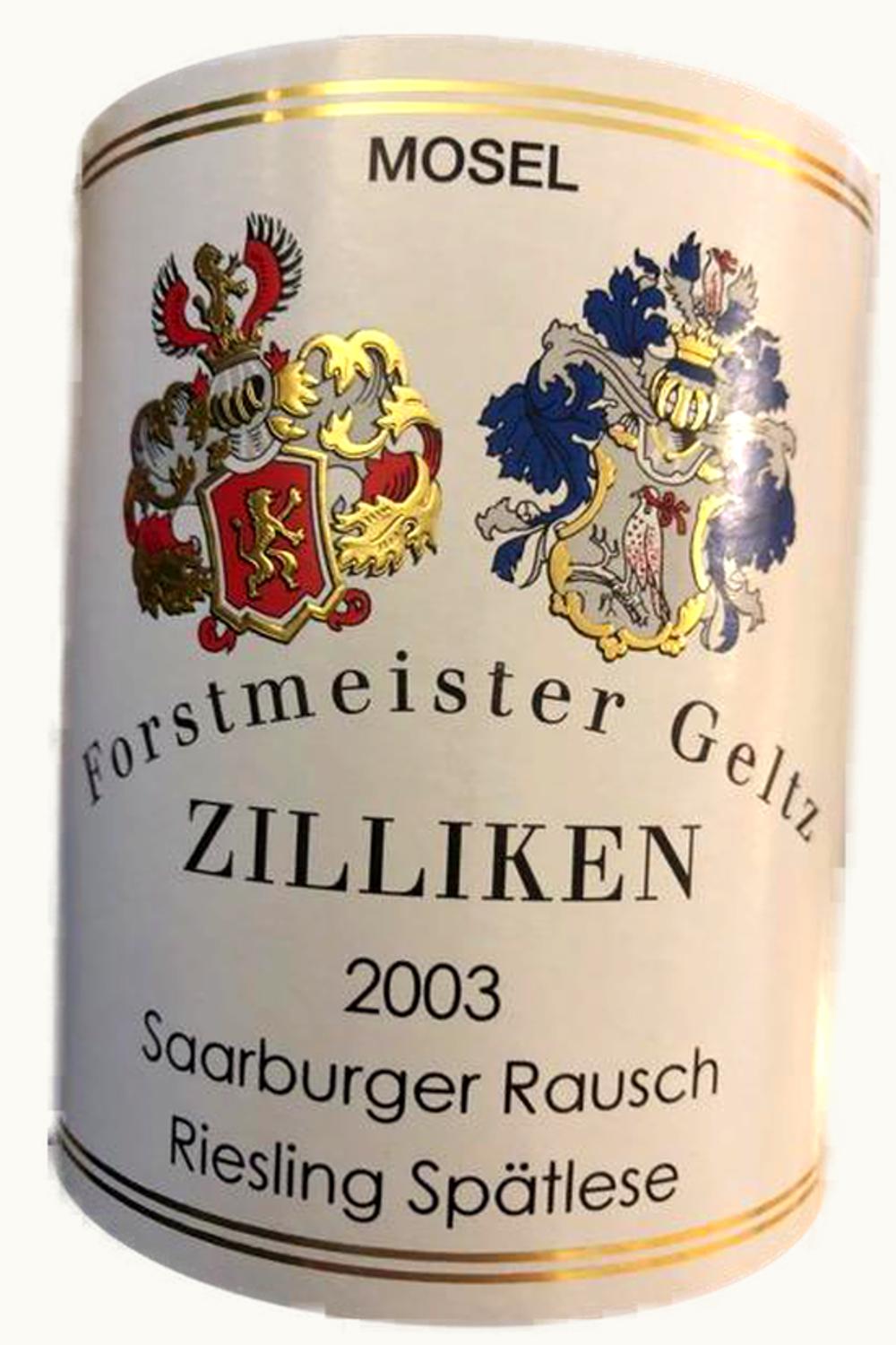 Forstmeister Geltz-Zilliken Forstmeister Geltz-Zilliken Saarb Rausch Riesling Spatl Mosel, 2003