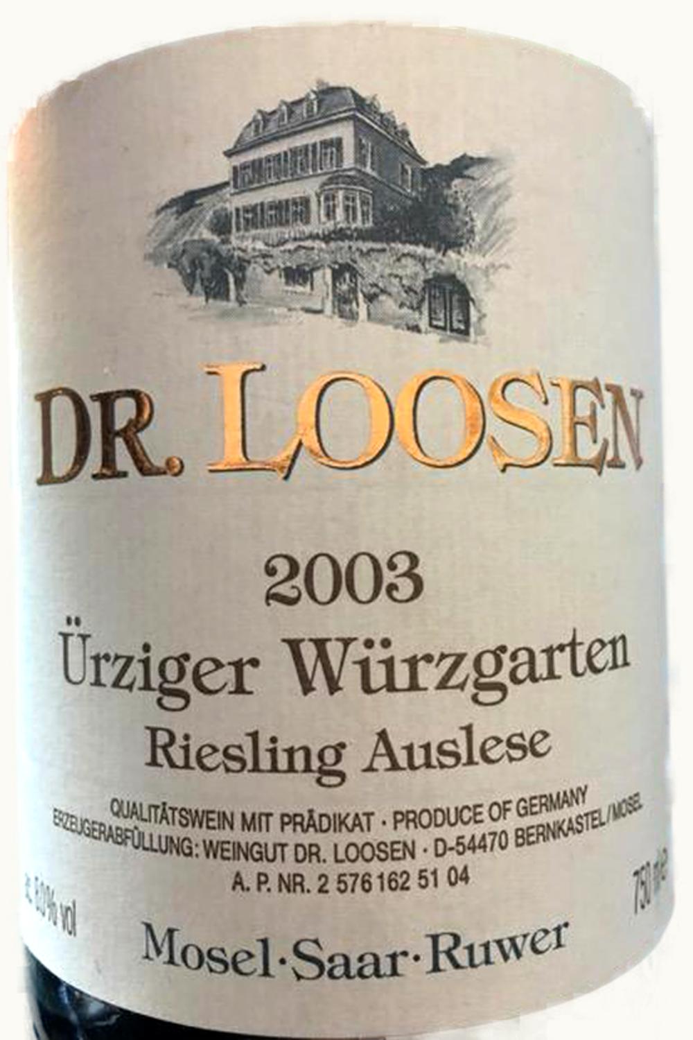 Dr. Loosen Dr. Loosen Wurzgarten Riesling Auslese, 2003