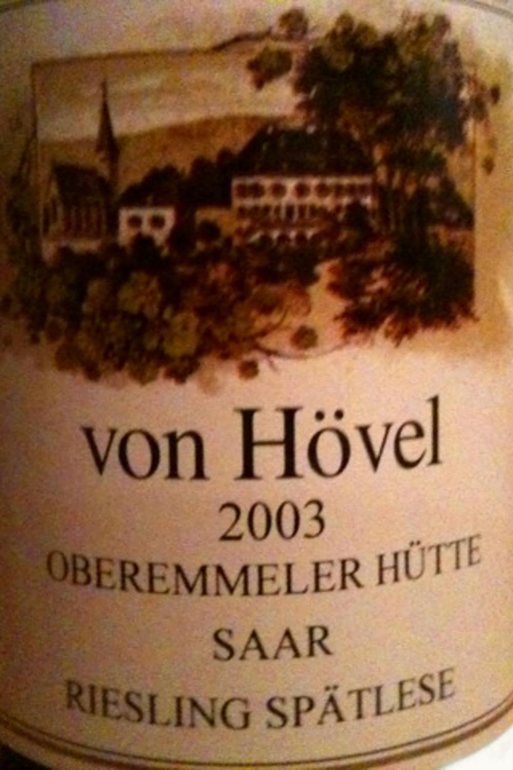 Weingut von Hövel Weingut von Hövel Oberemmeler Hütte Riesling Auslese, 2003