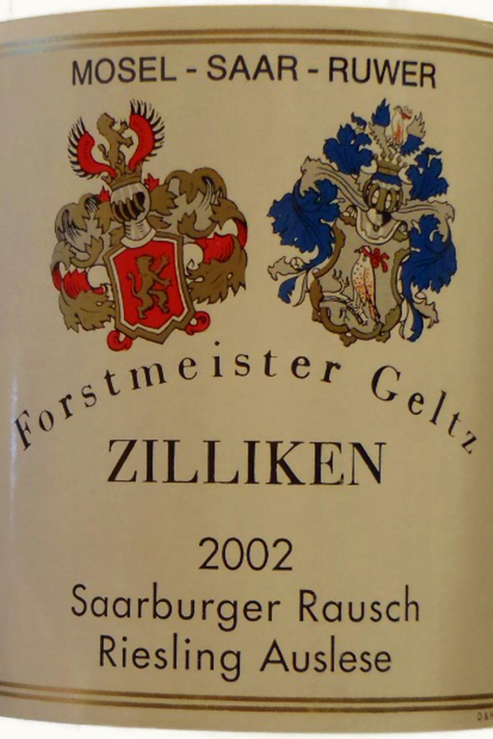 Forstmeister Geltz-Zilliken Forstmeister Geltz-Zilliken Saarburger Rausch Riesling Spätlese, 2002