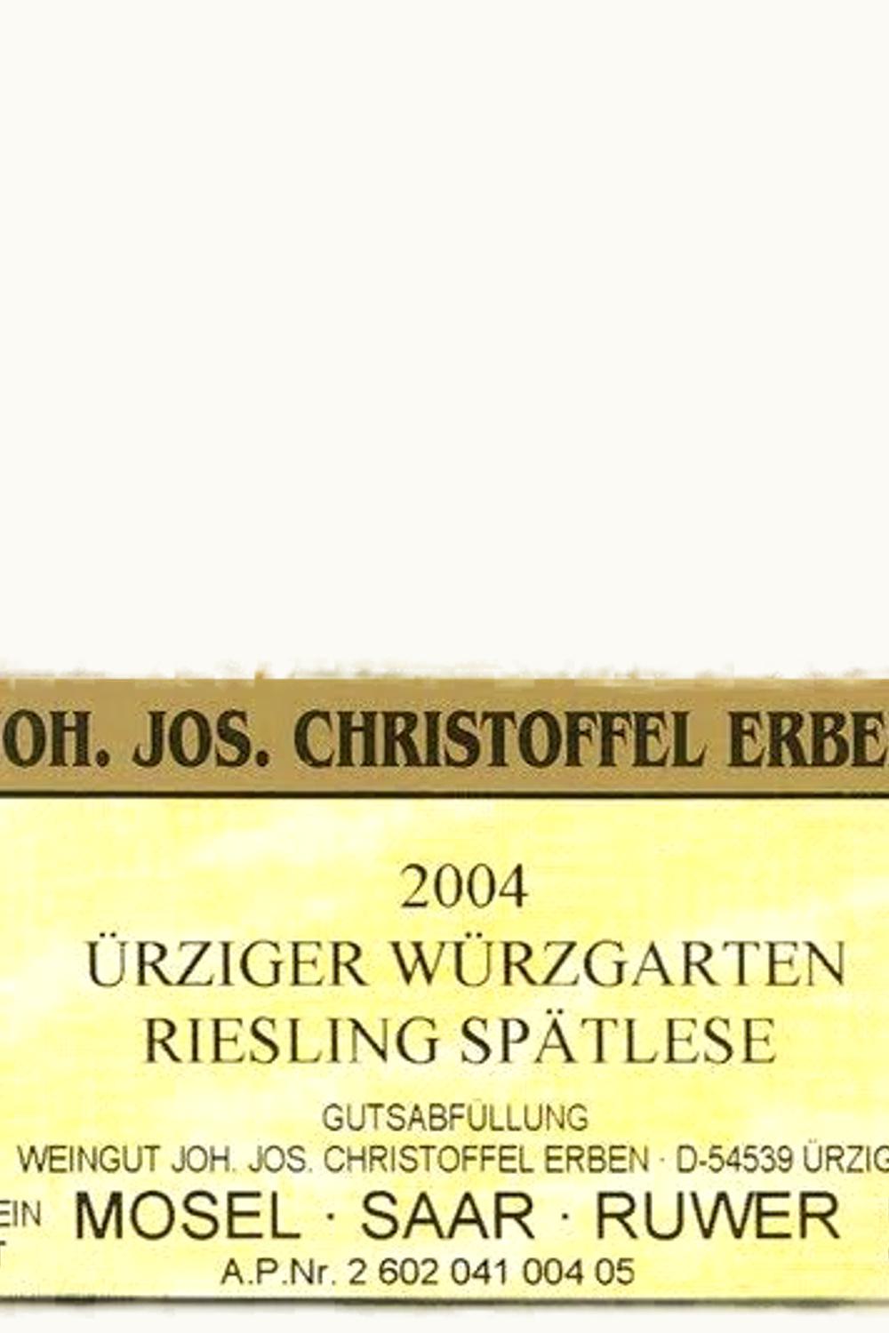 Joh. Jos. Christoffel Erben Joh. Jos. Christoffel Erben Ürziger Würzgarten Riesling Spätlese, 2002