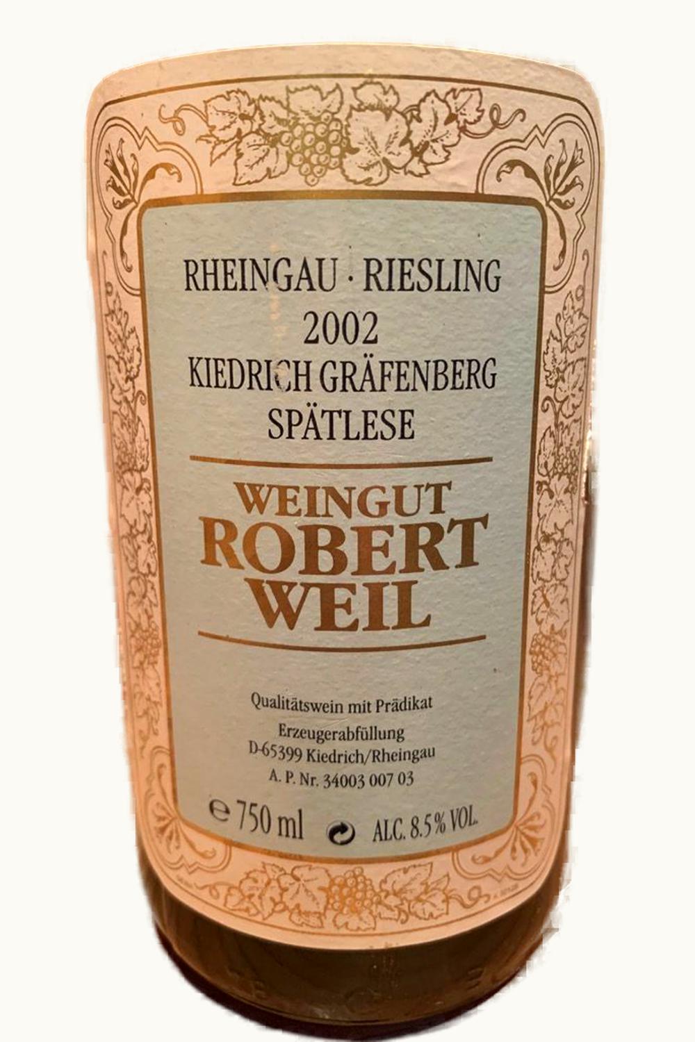 Robert Weil Robert Weil Kiedrich Gräfenberg Riesling Spätlese, 2001
