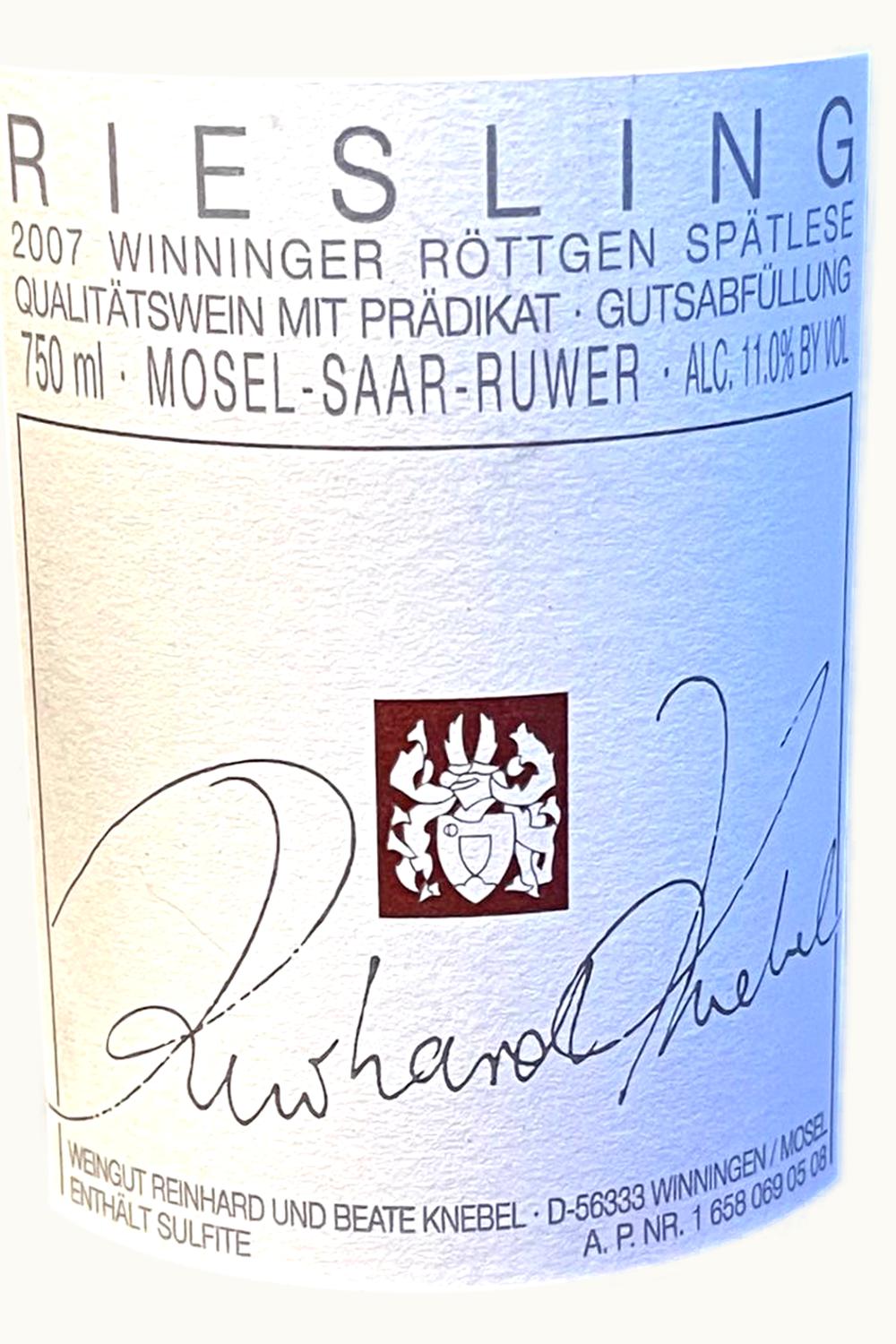 Knebel Knebel Winninger Röttgen Riesling Spätlese, 2001
