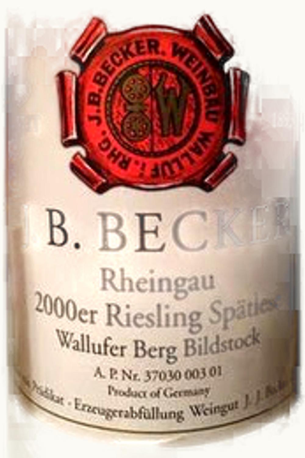 J.B. Becker J.B. Becker Wallufer Berg Bildstock Riesling Spätlese Trocken, 2000 UZ0672081