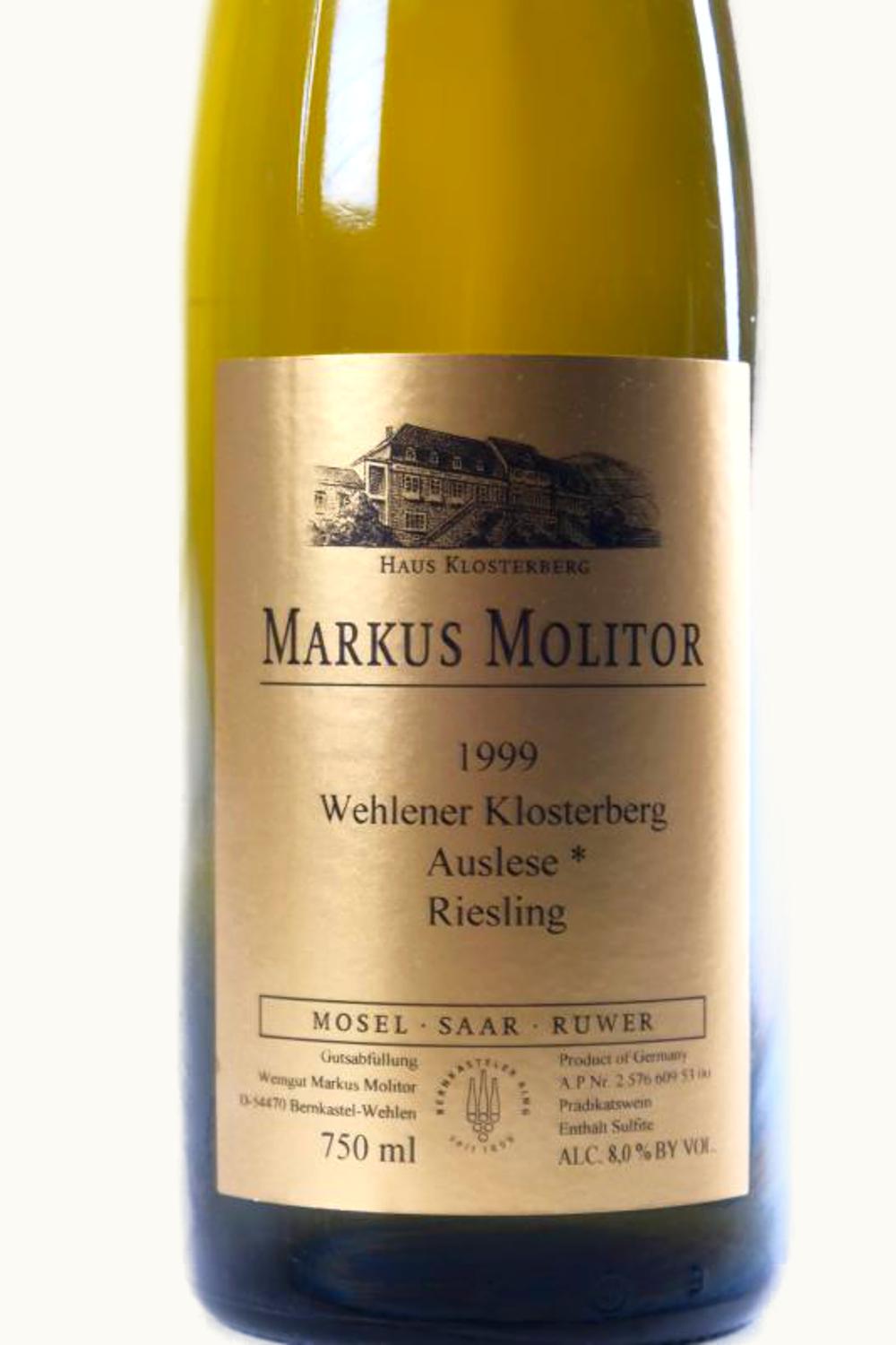 Markus Molitor Markus Molitor Wehlener Klosterberg Riesling Auslese, 1999