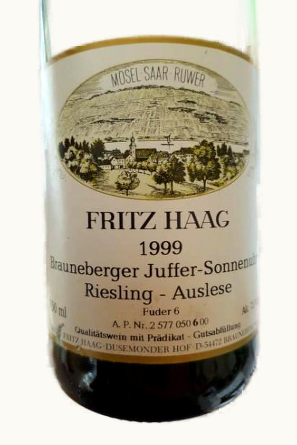 Fritz Haag Fritz Haag Brauneberger Juffer-Sonnenuhr Riesling Auslese Fuder 10, 1999