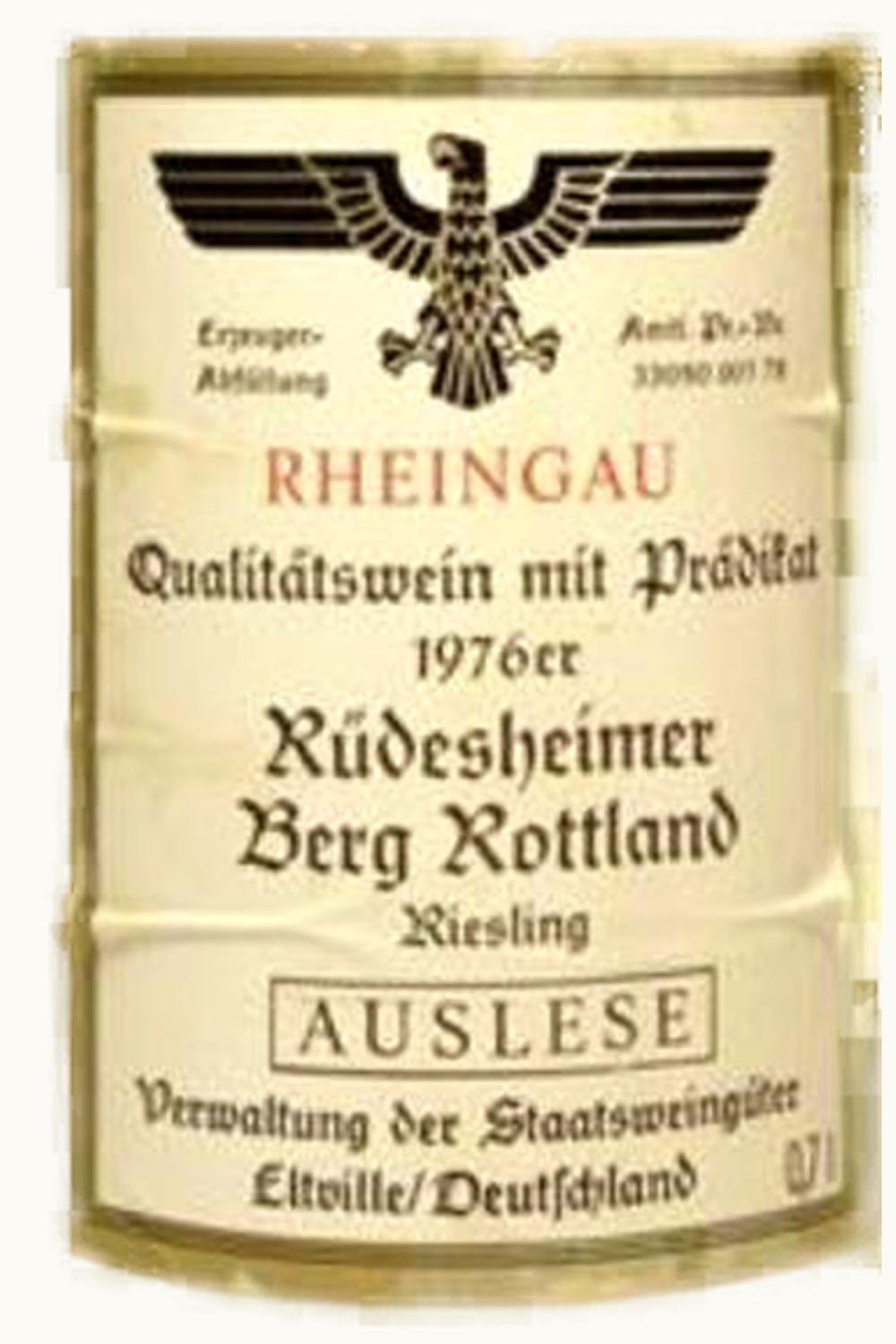 Staatlicher Hofkeller Staatlicher Hofkeller Rüdesheim Berg Schloss Riesling Auslese, 1999
