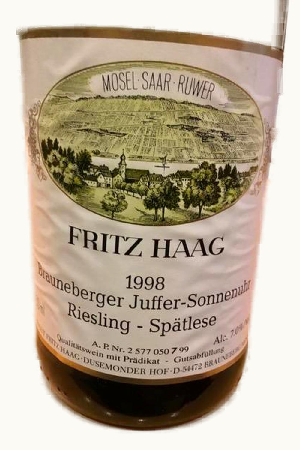 Fritz Haag Fritz Haag Brauneberger Juffer-Sonnenuhr Riesling Spätlese, 1998
