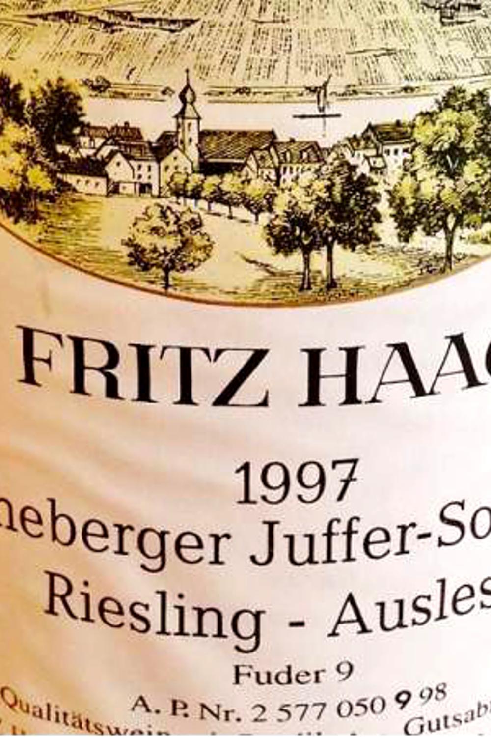 Fritz Haag Fritz Haag Brauneberger Juffer-Sonnenuhr Riesling Auslese Gold Cap Fuder Nine, 1998