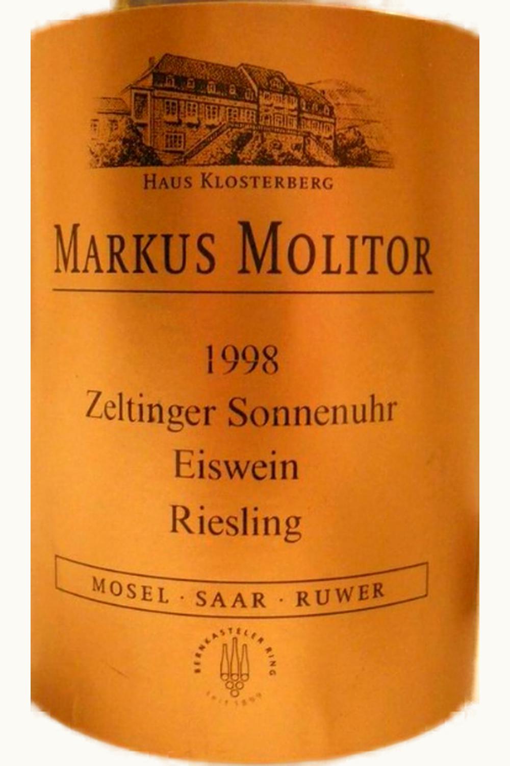 Markus Molitor Markus Molitor Rachtiger Sonnenuhr Riesling Eiswein, 1998